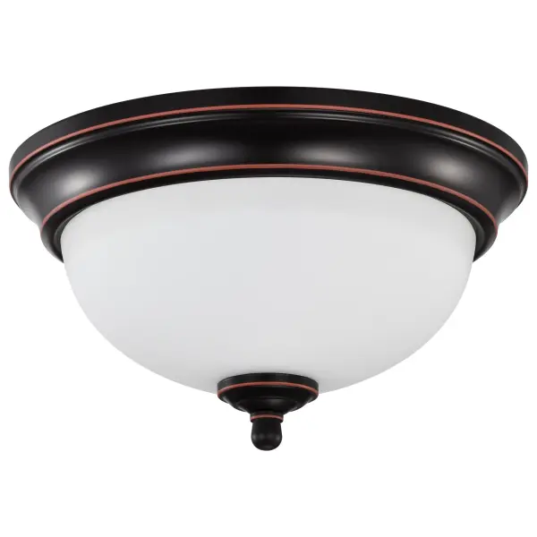 Center Lock 11" LED Flush Mount in Mahogany Bronze - Image 3