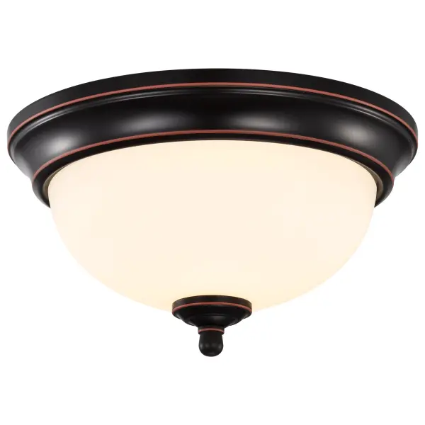 Center Lock 11" LED Flush Mount in Mahogany Bronze - Image 4
