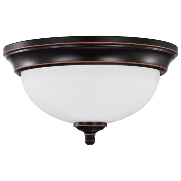 Center Lock 11" LED Flush Mount in Mahogany Bronze - Image 5