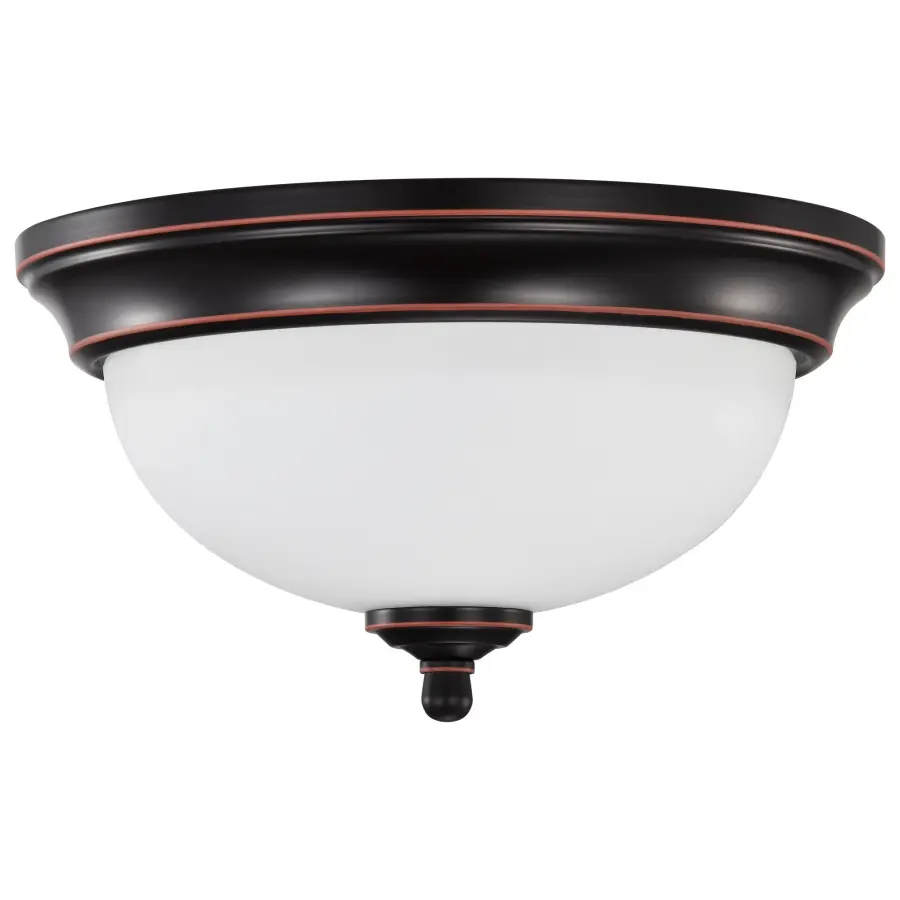 Center Lock 11" LED Flush Mount in Mahogany Bronze - Image 5