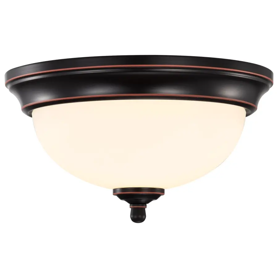 Center Lock 11" LED Flush Mount in Mahogany Bronze - Image 6