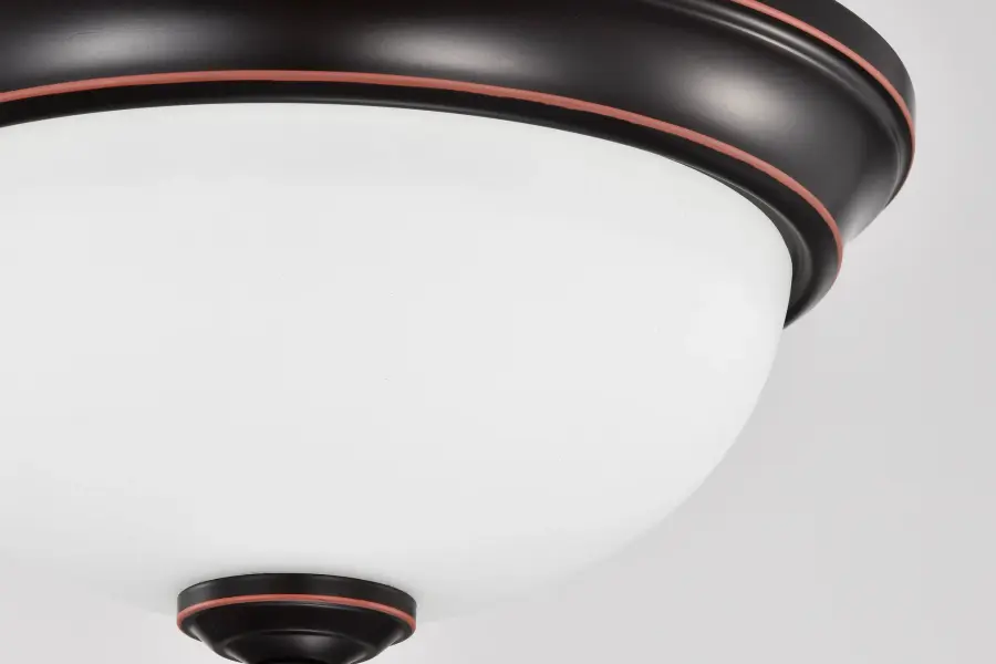 Center Lock 11" LED Flush Mount in Mahogany Bronze - Image 8