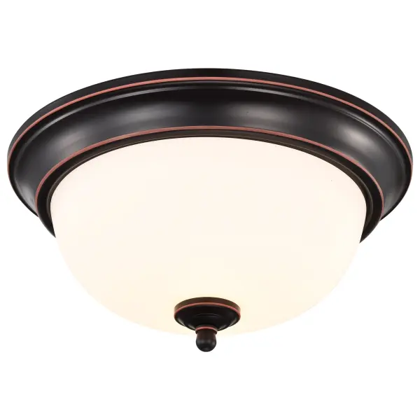 Center Lock 13" LED Flush Mount in Mahogany Bronze - Image 4