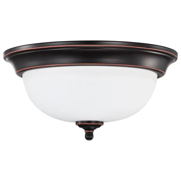Center Lock 13" LED Flush Mount in Mahogany Bronze - Image 5