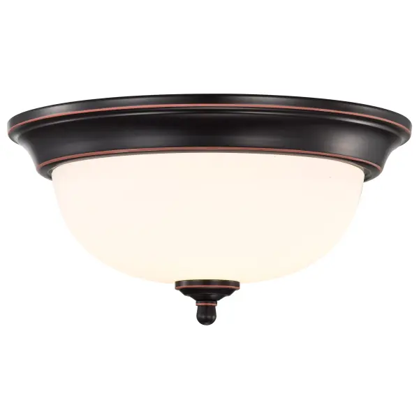 Center Lock 13" LED Flush Mount in Mahogany Bronze - Image 6