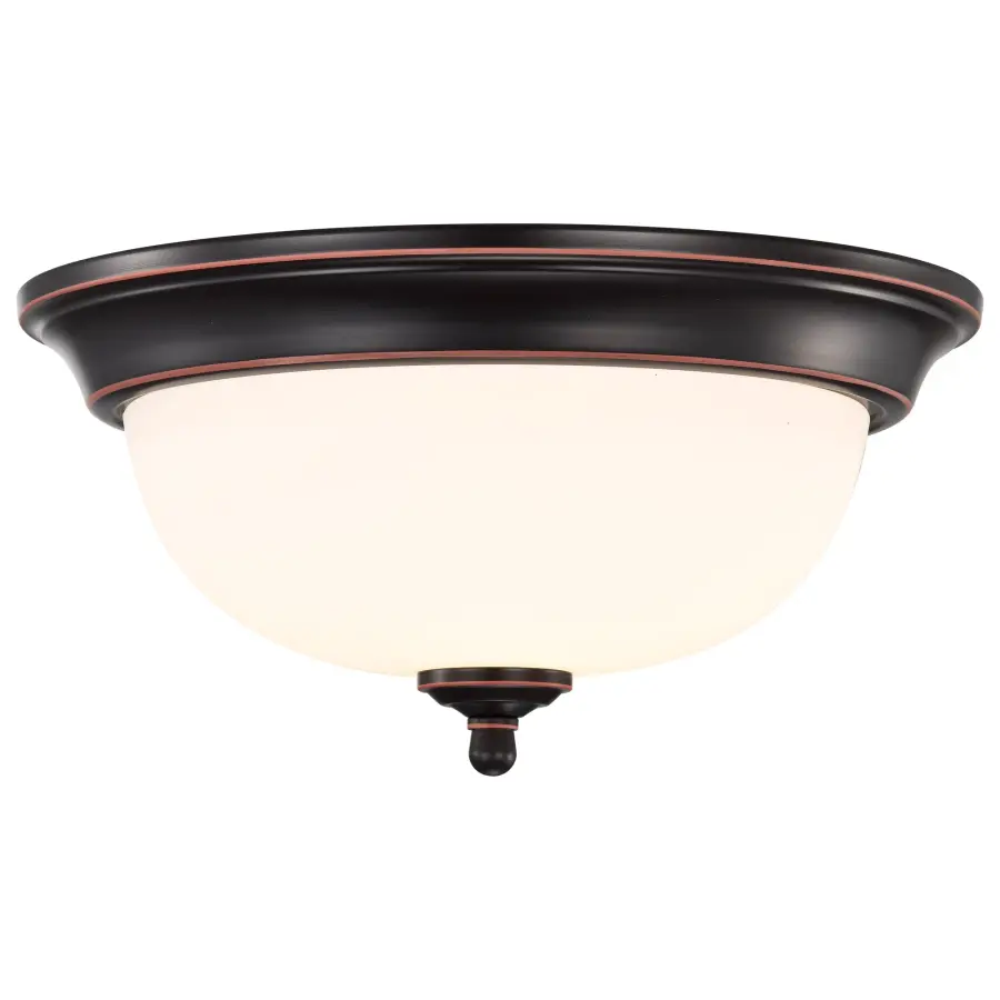 Center Lock 13" LED Flush Mount in Mahogany Bronze - Image 6