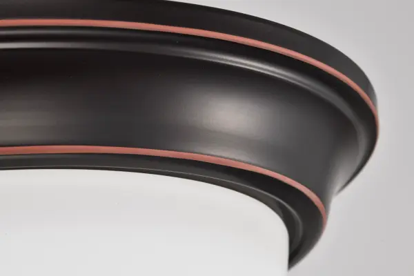 Center Lock 13" LED Flush Mount in Mahogany Bronze - Image 9