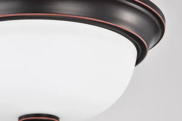 Center Lock 13" LED Flush Mount in Mahogany Bronze - Image 10