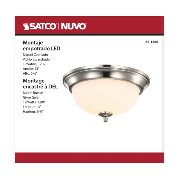 Center Lock 13" LED Flush Mount in Brushed Nickel - Image 13