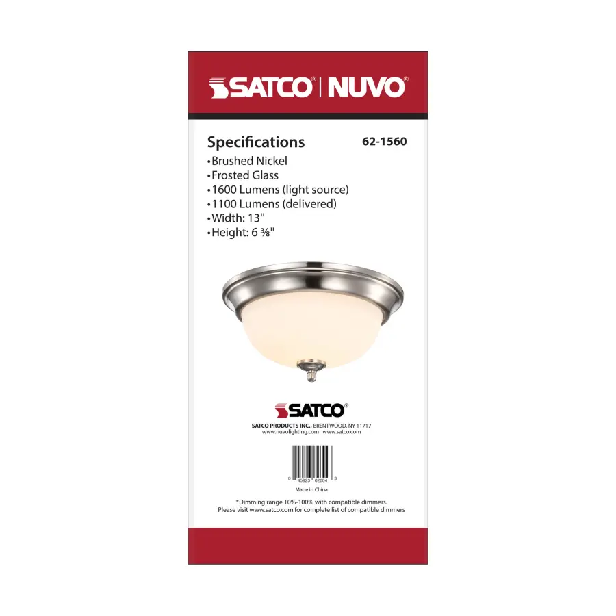 Center Lock 13" LED Flush Mount in Brushed Nickel - Image 15