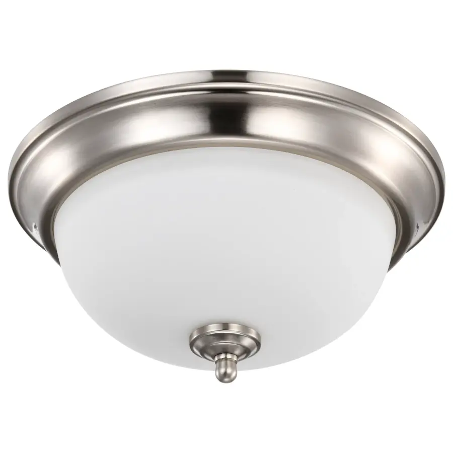 Center Lock 13" LED Flush Mount in Brushed Nickel - Image 3