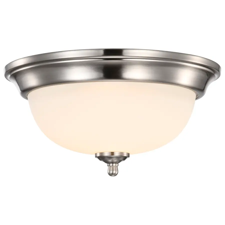 Center Lock 13" LED Flush Mount in Brushed Nickel - Image 6