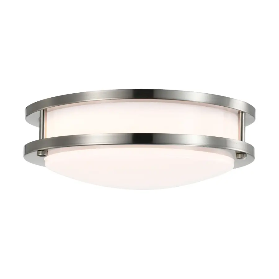 10" LED Flush Mount Fixture in Brushed Nickel - Image 1