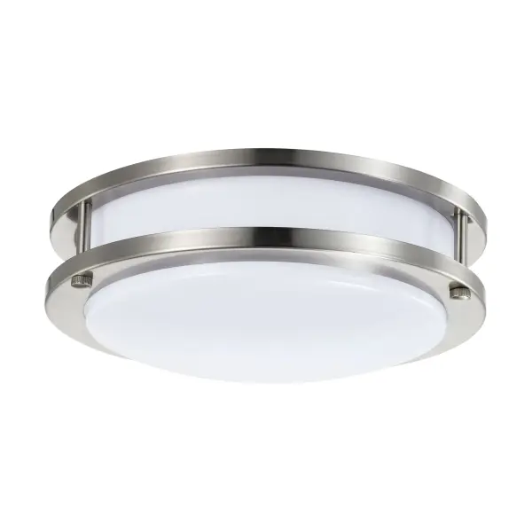 10" LED Flush Mount Fixture in Brushed Nickel - Image 3