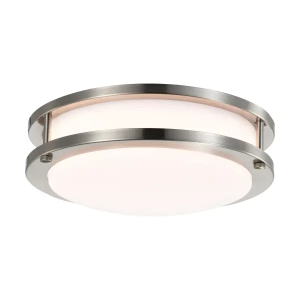10" LED Flush Mount Fixture in Brushed Nickel - Image 4