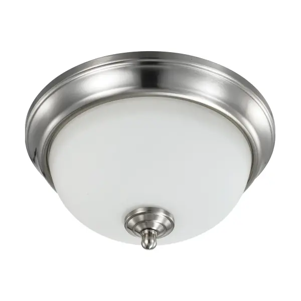 This 11-inch flush mount combines timeless brushed nickel finish with energy-efficient LED technology. Perfect for low ceilings and tight spaces, it delivers warm 3000K light with exceptional 50,000-hour lifespan.