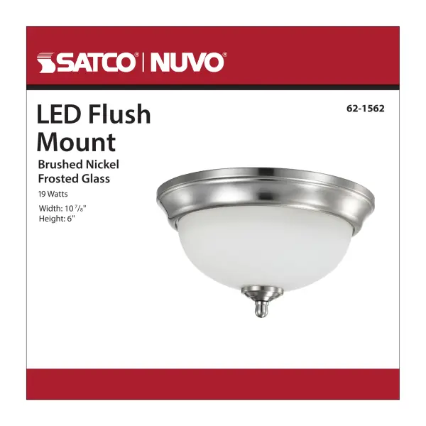 11" LED Flush Mount Fixture in Brushed Nickel - Image 7