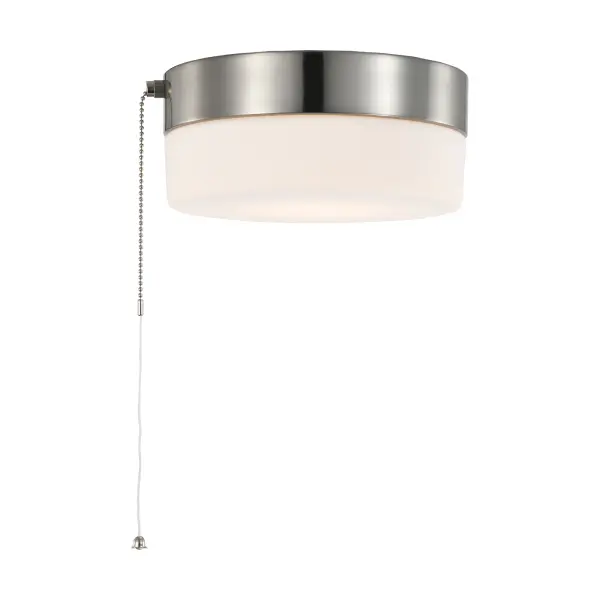 8" LED Flush Mount with Pull Chain - Brushed Nickel - Image 3
