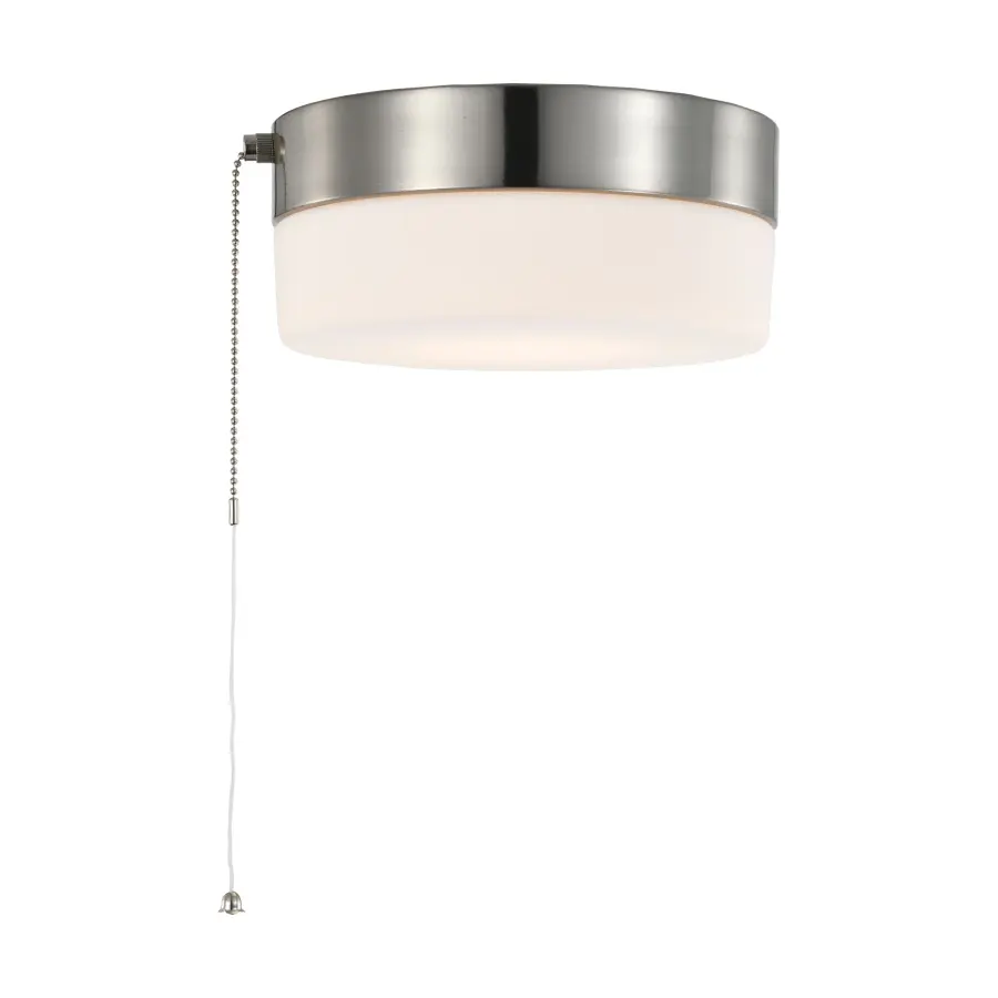 8" LED Flush Mount with Pull Chain - Brushed Nickel - Image 3