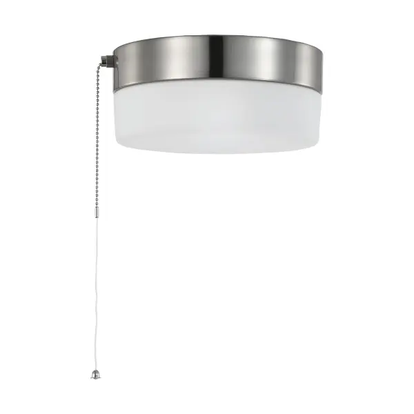8" LED Flush Mount with Pull Chain - Brushed Nickel - Image 4