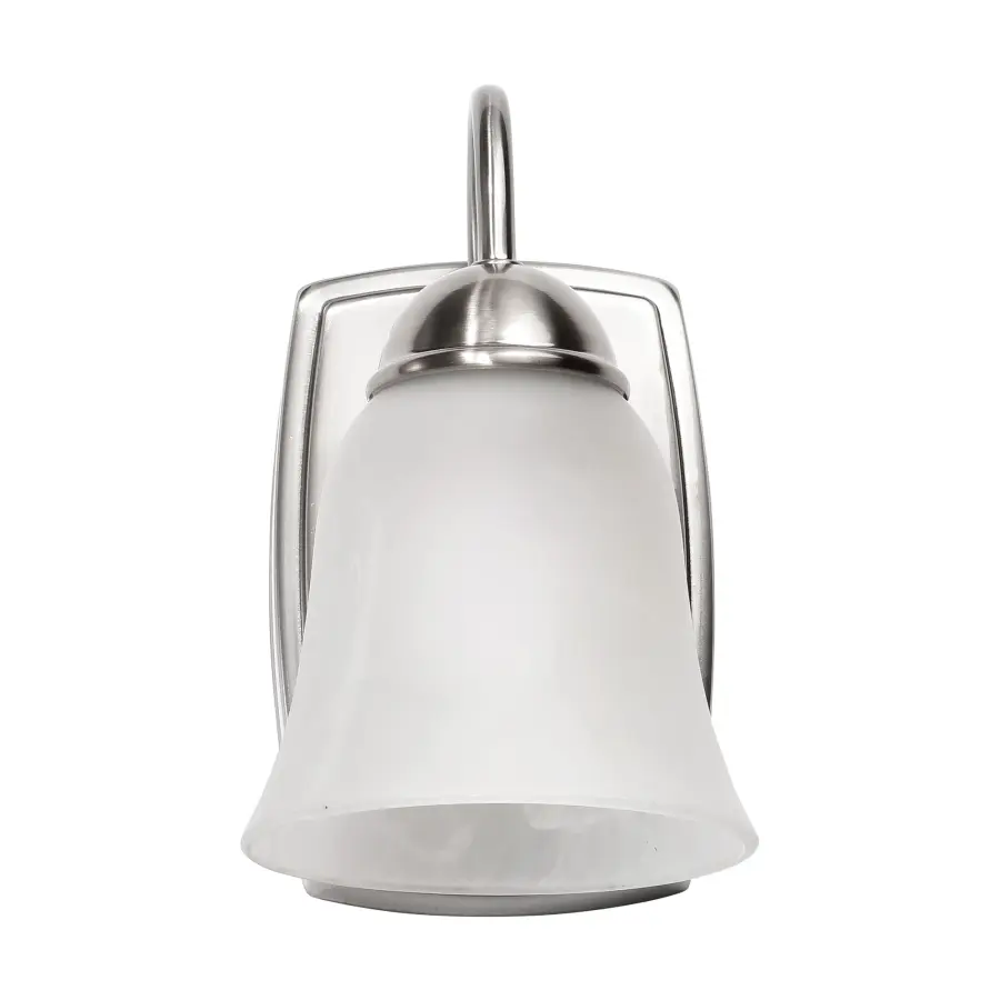 LED Vanity Fixture with Alabaster Glass - Brushed Nickel - Image 1