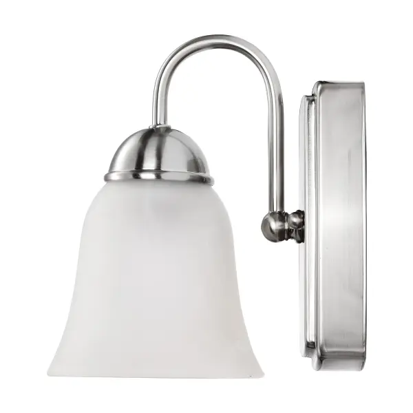 LED Vanity Fixture with Alabaster Glass - Brushed Nickel - Image 3