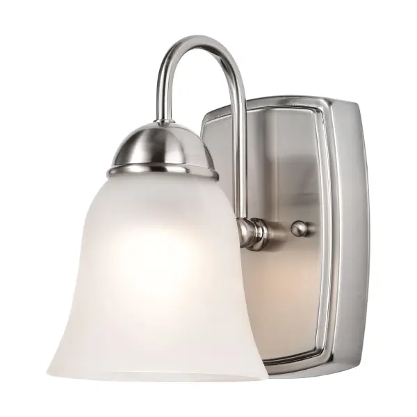 LED Vanity Fixture with Alabaster Glass - Brushed Nickel - Image 4