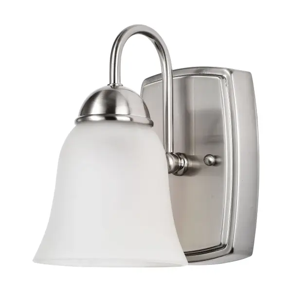 LED Vanity Fixture with Alabaster Glass - Brushed Nickel - Image 5