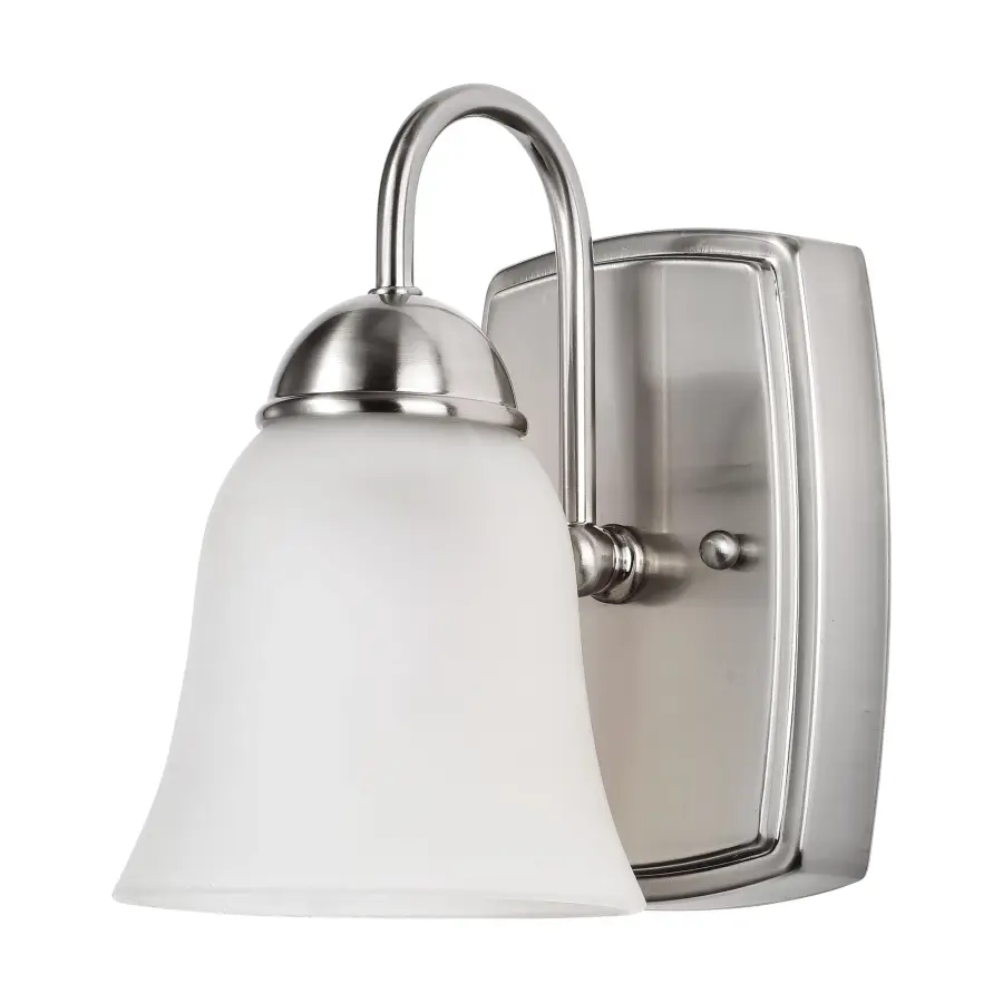 LED Vanity Fixture with Alabaster Glass - Brushed Nickel - Image 5