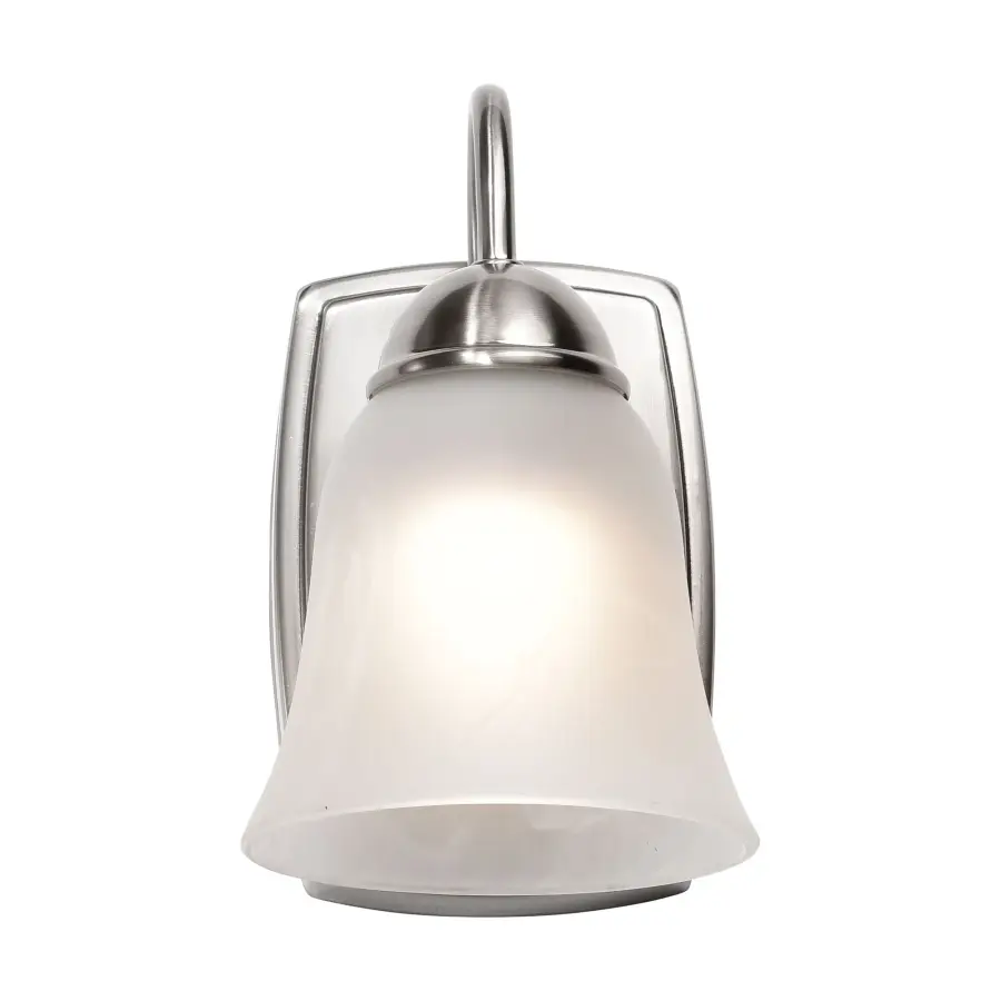 LED Vanity Fixture with Alabaster Glass - Brushed Nickel - Image 6