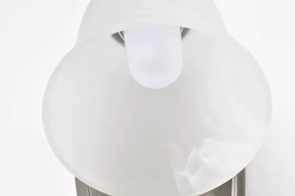 LED Vanity Light with Alabaster Glass - Brushed Nickel - Image 12