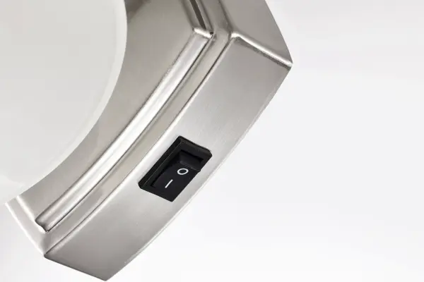 LED Vanity Light with Alabaster Glass - Brushed Nickel - Image 7