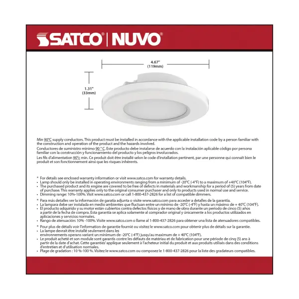 4" LED Surface Mount Fixture - CCT Selectable - Image 9