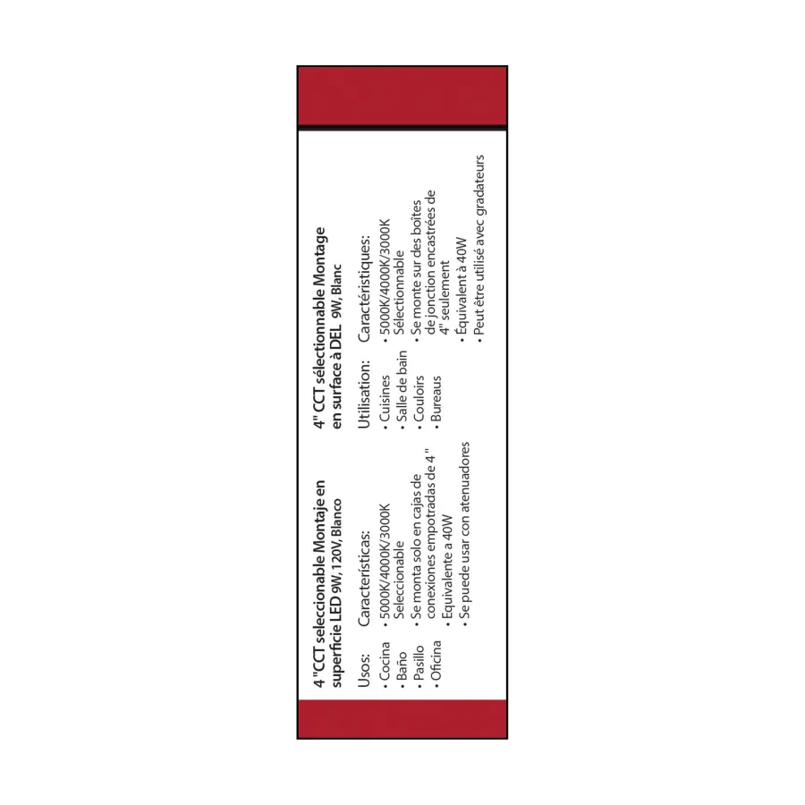 4" LED Surface Mount Fixture - CCT Selectable - Image 10