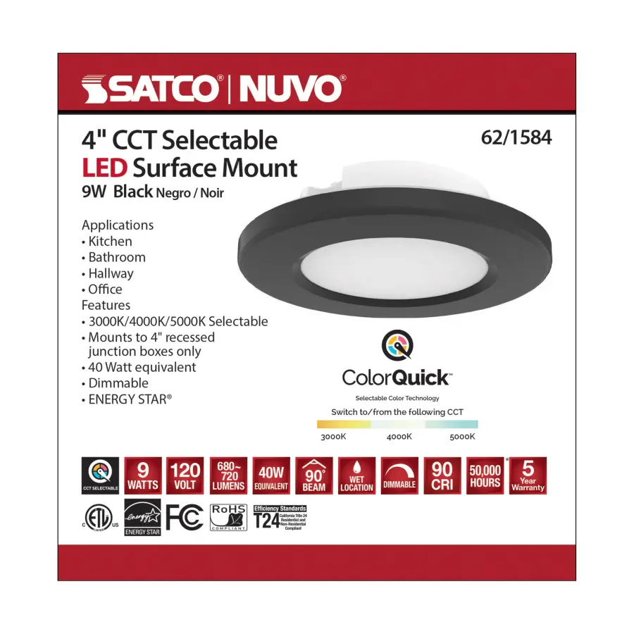 4" LED Surface Mount Fixture - CCT Selectable - Image 8