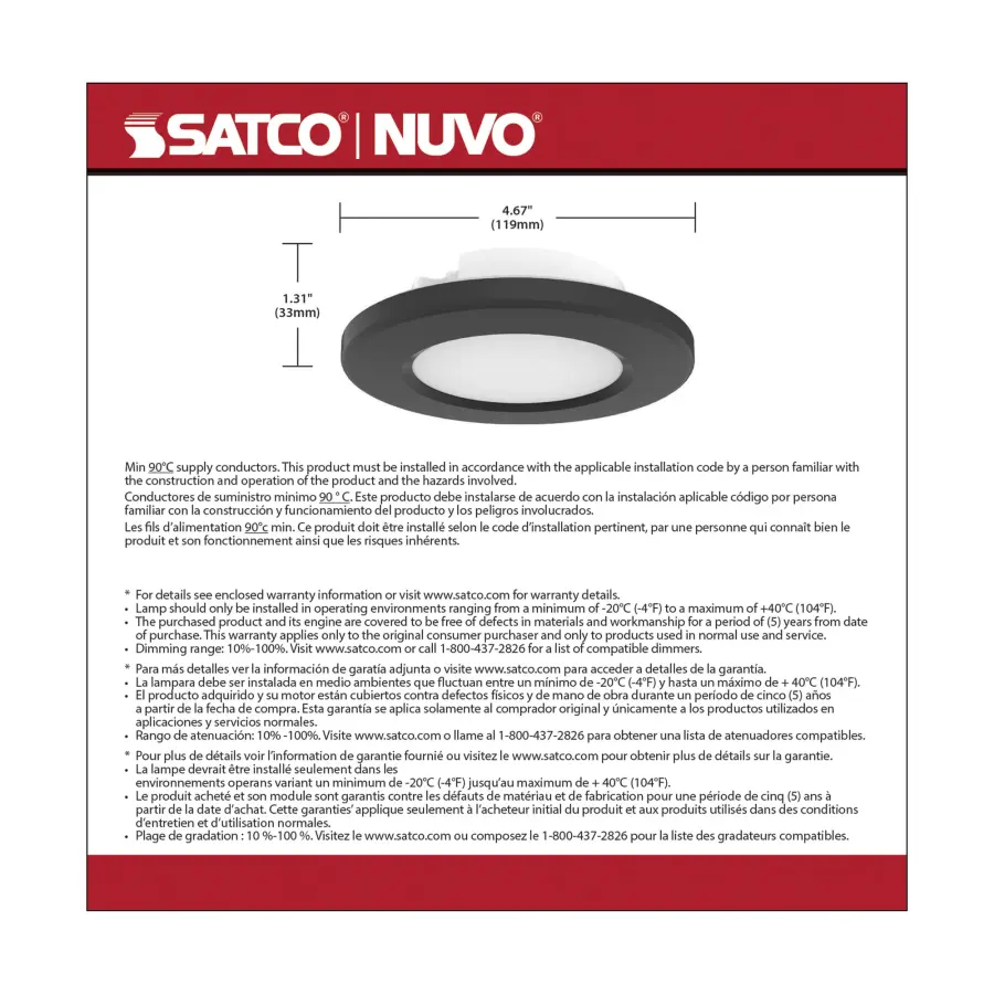 4" LED Surface Mount Fixture - CCT Selectable - Image 9