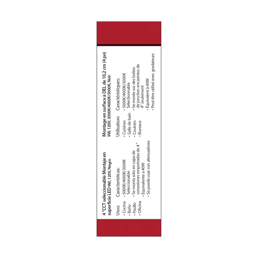 4" LED Surface Mount Fixture - CCT Selectable - Image 10