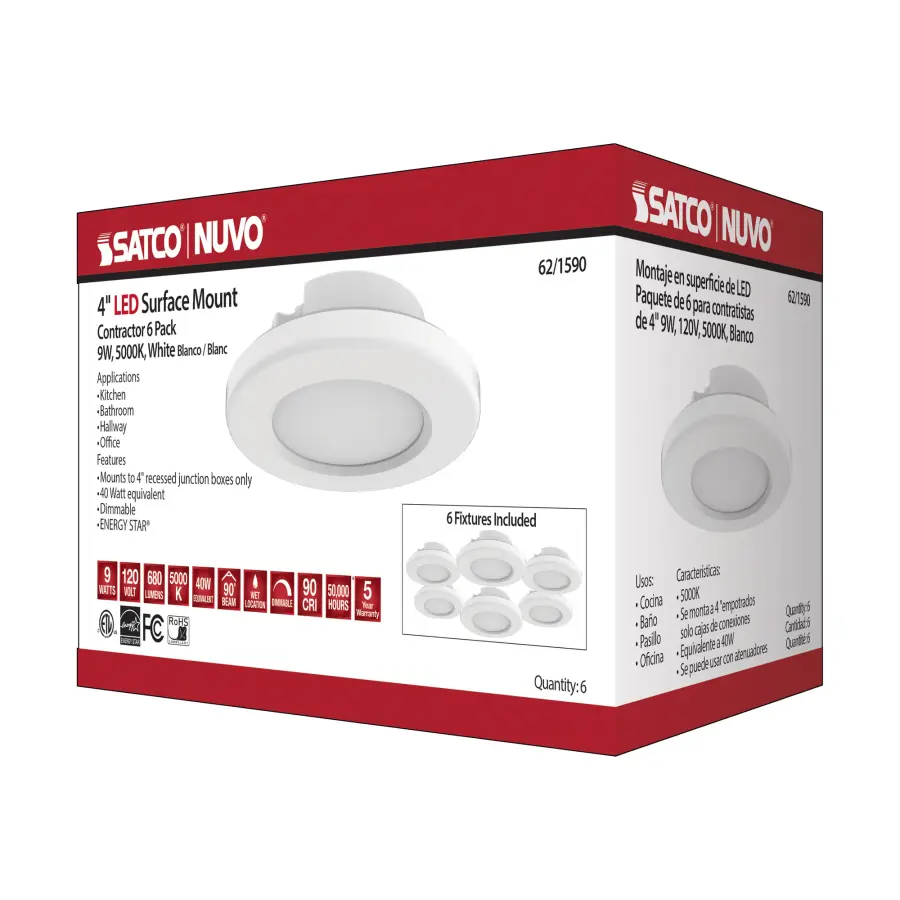4" LED Surface Mount Fixture - 5000K White - Image 11