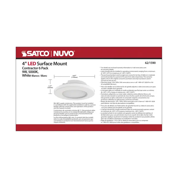 4" LED Surface Mount Fixture - 5000K White - Image 8