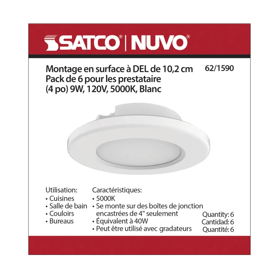 4" LED Surface Mount Fixture - 5000K White - Image 9