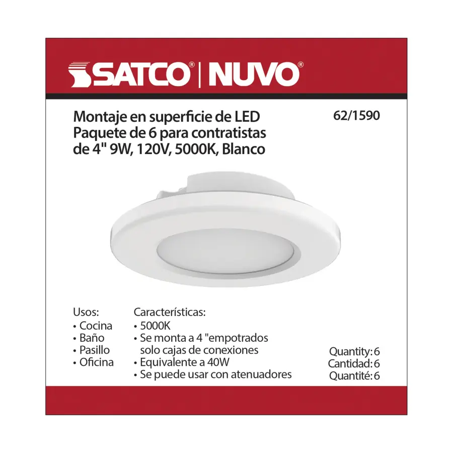4" LED Surface Mount Fixture - 5000K White - Image 10