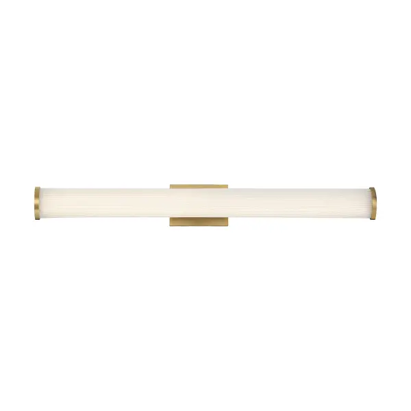 Lena LED Vanity Light - 36 Inch Brushed Brass - Image 1