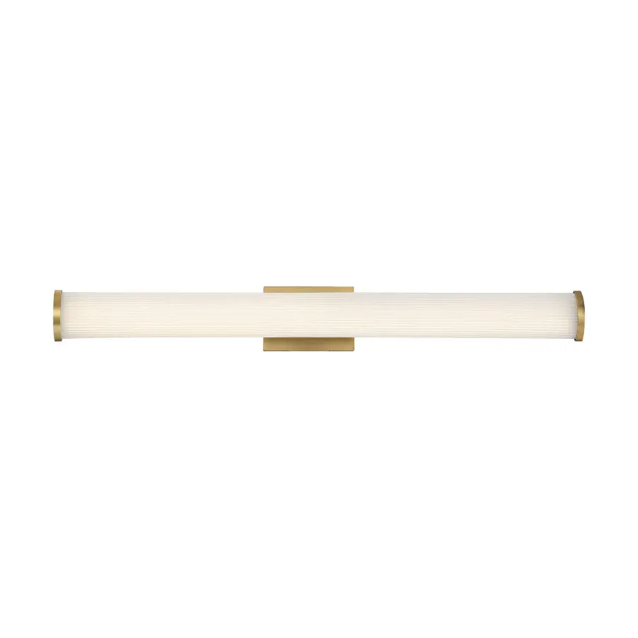 Lena LED Vanity Light - 36 Inch Brushed Brass - Image 1