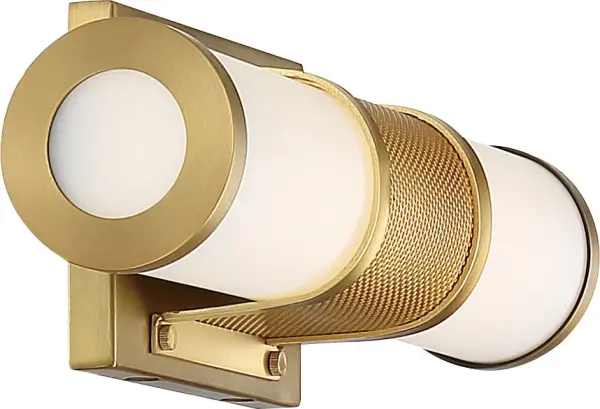 Caper LED Vanity Light - Brushed Brass - Image 4