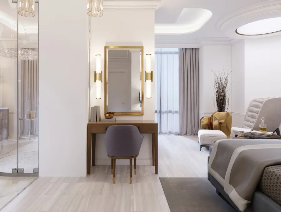 Caper LED Vanity Light - Brushed Brass with Frosted Lens - Image 10