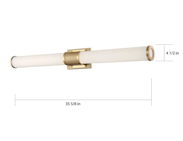 Caper 36" LED Vanity Light in Brushed Brass - Image 6