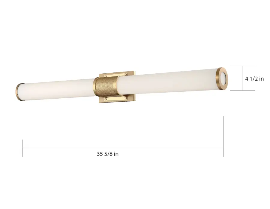 Caper 36" LED Vanity Light in Brushed Brass - Image 6