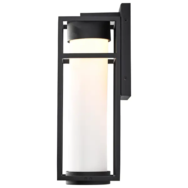 Ledges Medium LED Outdoor Wall Lantern in Matte Black - Image 3