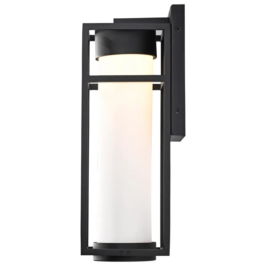 Ledges Medium LED Outdoor Wall Lantern in Matte Black - Image 3