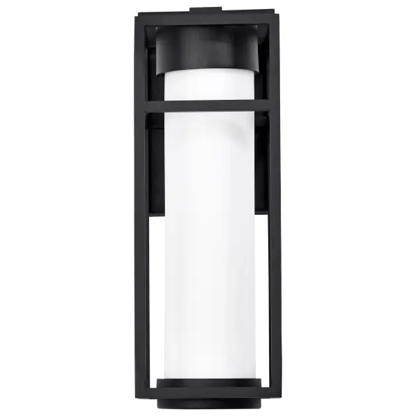 Ledges Medium LED Outdoor Wall Lantern in Matte Black - Image 4